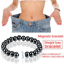 Romad Weight Loss Round Black Stone Magnetic Therapy Bracelet Health Care Magnetic Hematite Stretch Bracelet For Women 2024 - buy cheap