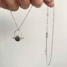 Lolleur colar com pingentes geométricos rotativos em prata esterlina 925, pingente de colar fashion para mulheres, joias para presente 2024 - compre barato
