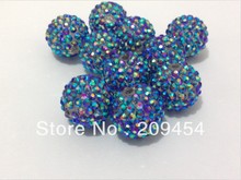 20mm 100pcs/lot  Purple AB(31#) Color  Resin Rhinestone Ball Beads,Chunky Beads For Kids  Jewelry Making 2024 - buy cheap