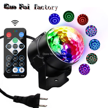 DJ Lights Mini Crystal Magic Ball RGB LED Beam Effect Stage Lamp For Family Party Halloween 2024 - buy cheap