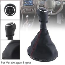 5 Speed Black ABS + PU Leather Car Manual Gear Shift Handball Knob With Dust Cover/Spring/Screw for Volkswagen T5 / T5.1 Gp 2024 - buy cheap