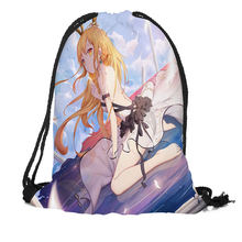 Kobayashi-mochila con cordón y estampado de dragón san chi no maid, mochilas escolares de gran capacidad para la playa y viajes, Personaliza tus imágenes 2024 - compra barato