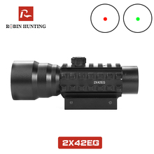 2x42EG Red Dot Sight Hunting Optics Sight Scope With 11/20MM Rail Mount Picatinny Rail For Airsoft Rifle Gun 2x Red Dot Sight 2024 - buy cheap