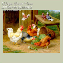 2018 Real Venda de Diamantes Bordados Cruz Diy 5d Pintura Chicken Family Needlework Mosaic Imagens De Strass Hobbies e Artesanato 2024 - compre barato
