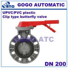 DN 200mm UPVC UPVC Clip tipo de válvula de borboleta válvula de borboleta manual do gasoduto válvula borboleta válvula de borboleta de plástico 2024 - compre barato