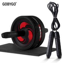 GOBYGO 2 in 1 Ab Roller&Jump Rope No Noise Abdominal Wheel Ab Roller with Mat for Exercise Fitness 2024 - buy cheap