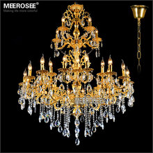 Luxurious Gold Large Crystal Chandelier Lamp Crystal Lustre Light Fixture 29 Arms Hotel Lamp Hanging Chandelier Lighting 2024 - buy cheap