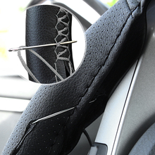 DIY Car Steering Wheel Covers soft Leather braid for opel astra j peugeot 307 bmw e46 kia cerato nissan teana seat ibiza 2024 - buy cheap
