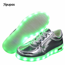 7ipupas-Zapatillas luminosas para niños y niñas, zapatos con luz Led y USB, baloncesto, tenis Led brillante 2024 - compra barato