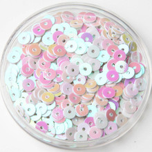 50g/lot  5mm AB Color Sequins PVC Flat Round Loose Sequins DIY Accessories White AB New Arrival Confetti 2024 - buy cheap