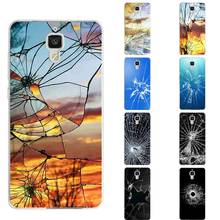 For Xiaomi 4 Phone Case for Xiaomi M4 Shell Transparent Mi4 5.0Inch  Ultra Thin Cover Broken Screen Pattern Capa Gel 2024 - buy cheap