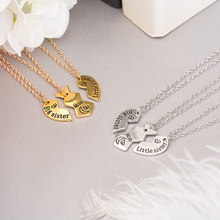 3 Pcs/Set Mother Daughter Pendant Necklace Mom Sister Heart Contacted Together Pendants Gold Metal Necklace Hot Sale 2024 - buy cheap