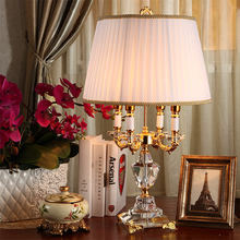 Ofhead-lámpara de mesa para dormitorio, Lámpara de mesa de cristal de lujo de alta calidad, Lámpara de mesa de cristal, k9 2024 - compra barato