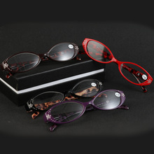 Óculos de leitura formato de olho de gato feminino, armação clássica vermelha e preta de leopardo e diamante para presbiopia 2024 - compre barato
