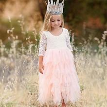 Princess Fairy Smash Backless Dress for Girl Birthday Holiday Vestidos Infantil Ball Gown Baby Dresses for Girls Photo Costume 2024 - buy cheap
