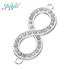 Juya atacado infinito símbolo metal charme conectores acessórios para mulheres masculino pulseiras colar jóias diy fazendo 2024 - compre barato