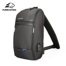 Kingsons Multifunction Male Crossbody Bags USB Charging Chest Pack Men Short Trip Messengers Chest Bag Waterproof Shoulder Bag 2024 - buy cheap