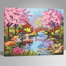 Dimensions Paint By Number Japan Garden DIY Painting By Numbers,Home Wall Art Picture,Coloring Canvas Acrylic Paint 40X50CM 2024 - buy cheap