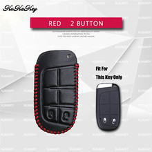 Genuine Leather Car Key Cover Case Protected Shell For Jeep Wrangler Patriot Grand Cherokee Compass Liberty Car Accessories 2024 - buy cheap