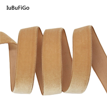 IuBuFiGo ribbon 1-1/2"(38mm) Plain Solid Velvet Ribbon Handmade Ribbonsb DIY hairbow accessories 20yard/roll Free shipping 2024 - buy cheap