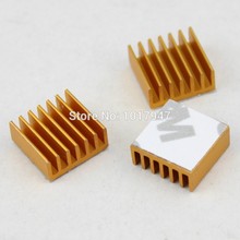 5 Pieces lot  Aluminum Computer Cooling Cooler Heatsink Golden 14x14x6 MM 2024 - buy cheap