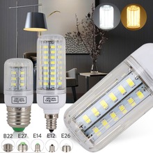 Светодиодная лампа E27 E14 5730 SMD LED Bulb Corn 24 30 42 64 80 89 108 136 165LED s Lamp Bombillas светильник Bulb Lampada Ampoule Light ing 2024 - купить недорого