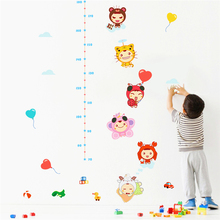 cartoon animal toy growth chart wall decals for kids room living room height measure wall art decor pvc diy sticker girl's gift 2024 - buy cheap