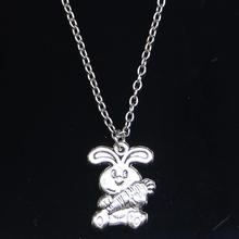 20pcs New Fashion Necklace 21x15mm rabbit bunny carrot easter Pendants Short Long Women Men Colar Gift Jewelry Choker 2024 - buy cheap