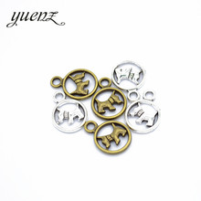 YuenZ-dijes de perro de color plata antigua, accesorios de joyería para pulsera y collar, D9198 de aleación de Zinc, 10 Uds. 2024 - compra barato