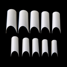 JEARLYU кончики для ногтей 500 шт 10 размер натуральный французский стиль акриловый УФ-гель Длинные Накладные кончики для дизайна ногтей C изогнутые высококачественные накладные ногти 2024 - купить недорого