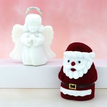 Velvet Lovely Angel Santa Claus Christmas Necklace Ring Earrings Casket Present Gift Boxes For Jewellry Wrap Holder Wholesale 2024 - buy cheap