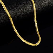 High Quality 24K Gold Color High Imitation Gold Chain Woman Necklaces Jewelry Wholesale 2024 - buy cheap