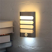 USB or Battery powered Wireless LED PIR Infrared Motion Sensor Wall Lamp Night Light Novelty for Bedroom Porch Hallways 2024 - buy cheap