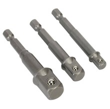 Hot 3 unids new hexagonal socket adapter kit handle 1/4 3/8 1/2 impact driver drill shank quartet sleeve beaded pergolas 2024 - buy cheap