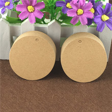 Round Packing Label Hang Tags Blank Brown Circle Kraft Paper DIY For Wedding Engagement Decoration Paper Label Note 100Pcs/Lot 2024 - buy cheap