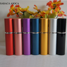 wholesale 20pcs/lot 10ml 7 color metal shell glass tank small empty spary perfume atomizer refillable bottle 2024 - buy cheap