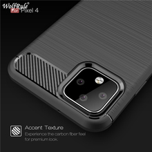 Capa wolfrula para google pixel 4, capa pixel 4 à prova de choque amortecedor de fibra de carbono para google pixel 4 pixel4 2024 - compre barato