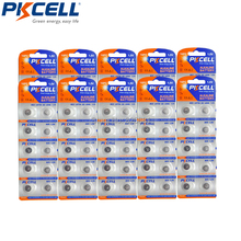 100Pcs 10Card PKCELL AG5 Alkaline Button Coin Batteries LR48 193 754 1.5V 60mAh Cell Battery For watches Calculator 2024 - buy cheap