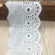 Hot New 3 Meters High Quality Cotton Flower Lace Fabric DIY Decorativ Best Price Cotton Embroidery Lace Trim 2024 - buy cheap