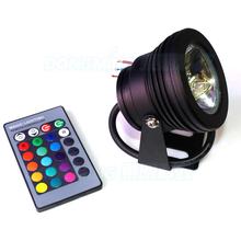 AC85-265V underwater light rgb black body flat lens waterproof LED IP68 rgb led underwater light + 24key controller 2024 - buy cheap