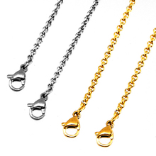 Stainless Steel Rolo O Shape Chain 2mm Necklace Choker for Women Floating Locket Chain Female Necklaces Wholesale 10pcs 2024 - buy cheap