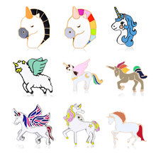 Broche con insignia de caballo para hombre y mujer, ropa vaquera, sombrero, alfileres, regalos sorpresa, accesorios para bolso de niños, Animal de dibujos animados, joyería 2024 - compra barato