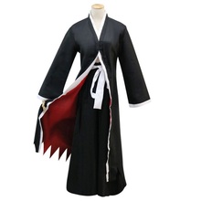 Disfraz de Anime japonés lejía Ichigo, conjunto de Cosplay para hombre, Tops negros con capa y pantalones, disfraces de Halloween 2024 - compra barato