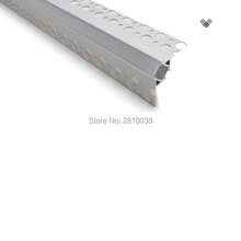 50 X 2M Sets/Lot 180 degree beam angle led profile light V style led aluminum channel extrusion for wall recessed light 2024 - buy cheap