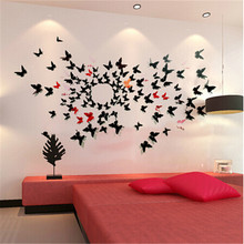12pçs pvc 3d decoração de parede de borboleta, adesivos de borboletas bonitas de parede, decalques de arte de decoração de casa, arte de parede do quarto 2024 - compre barato