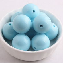 Kwoi vita Wholesales New mint blue Color Chunky 20MM 100pcs Acrylic Solid Bubble Gumball Beads for  Kids Necklace 2024 - buy cheap