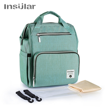 Сумка для подгузников Insular, вместительная, для мам, путешествий, дизайнерский рюкзак для ухода за ребенком 2024 - купить недорого