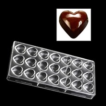 3D Love Shape Chocolate Molds Valentine's Day Polycarbonate Chocolate Mold Candy Cake DIY Kitchen baking Pastry Tool 2024 - buy cheap