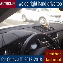 For skoda  Octavia Tour 2014-2018  Leather Dashmat Dashboard Cover car  Pad Dash Mat SunShade Carpet Cover 2015 2016 2017 2024 - buy cheap