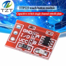 Módulo de interruptor touch tzt ttp223, botão de toque automático, sem bloqueio, interruptores capacitivos, reconstrução de canal único 2024 - compre barato